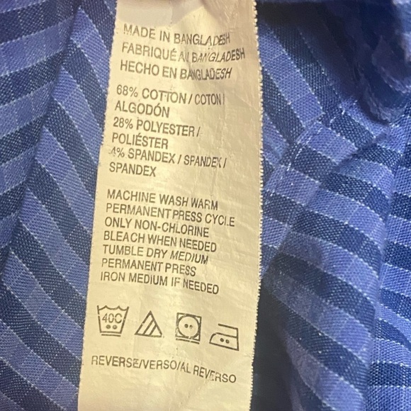 Van Heusen Dress Shirt Long Sleeve Button Down Blue Plaid Size 2XL - Picture 13 of 13